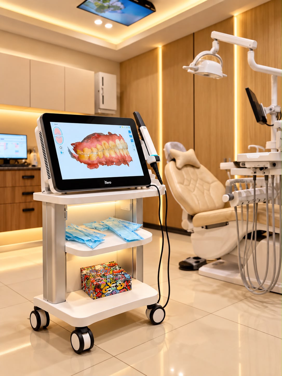 iTero Lumina 3D scan showing an Invisalign result at Nanda Dental