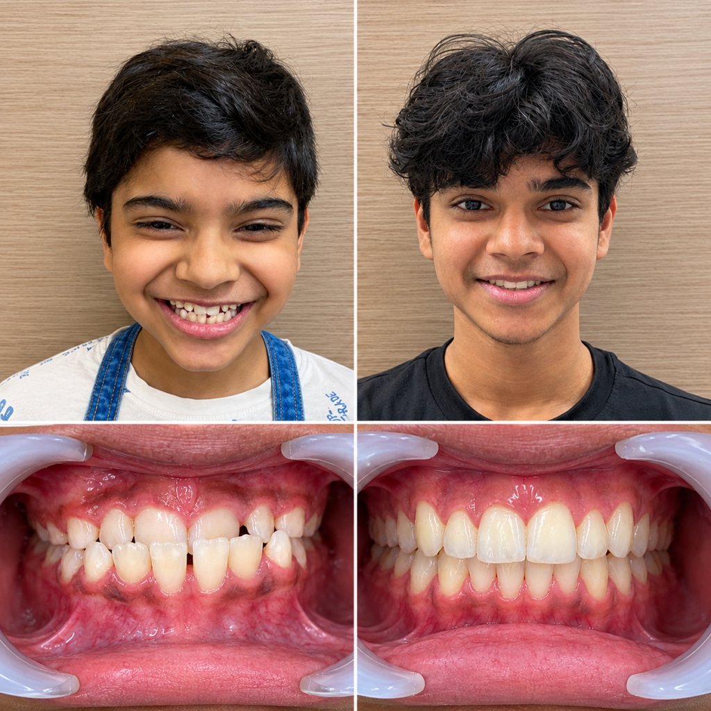 Orthodontic Smile Transformation Collage